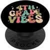 Groovy Back To School Classroom Crew 4th Grade Vibes Groovy Ritorno a scuola PopSockets PopGrip Adesivo