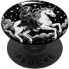 Bookish Grips Book Grim Reaper Riding a Unicorn Bookish Goth PopSockets PopGrip Adesivo
