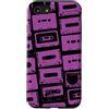 Vintage Analog Audio Outfits From the 80 Custodia per iPhone SE (2020) / 7/8 Mixtapes - Nastri musicali, motivo musicale, colore: viola