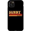 LUXETHREADS Custodia per iPhone 11 Pro Max Nome Soleggiato Personalizzato Carino Idea Donne Vintage Sunny