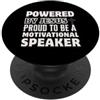 Motivational Speaker Job Jesus Follower Alimentato da Gesù Orgoglioso di essere un oratore motivazionale Christian PopSockets PopGrip Adesivo