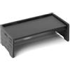 Durable Supporto Monitor e Laptop EFFECT, Regolabile, antracite, 508158 | Rialzo ergonomico per notebook, in feltro, 3 altezze, gestione cavi, per scrivania casa e ufficio