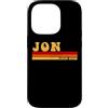 AmaStyle Co. Custodia per iPhone 14 Pro JON Nome Idea Personalizzata Uomo Retro Vintage JON