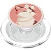 Bowtique Lane Gatto rosa con una collana di perle per ragazze e adolescenti PopSockets PopGrip per MagSafe