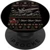 The Salty Veteran F18 Hornet Maglione di Natale PopSockets PopGrip Adesivo