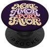 More Amor Por Favor Designs Altre lettere retrò Amor Por Favor in spagnolo PopSockets PopGrip Adesivo