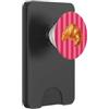 BECCA Parisian Food Designs Croissant a righe rosa con motivo panetteria francese PopSockets PopWallet per MagSafe