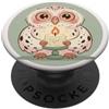 Cocoa Season Press Gufo che tiene una candela per gli amanti del Natale, gli appassionati di vacanza PopSockets PopGrip Adesivo