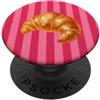 BECCA Parisian Food Designs Croissant a righe rosa con motivo panetteria francese PopSockets PopGrip Adesivo