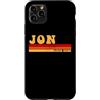 AmaStyle Co. Custodia per iPhone 11 Pro Max JON Nome Idea Personalizzata Uomo Retro Vintage JON