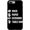 Rock Paper Scissors Table Saw Carpenter Custodia per iPhone 7 Plus/8 Plus Sega da tavolo Rock Paper Scissors, divertente falegname