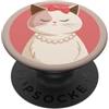 Bowtique Lane Gatto con una collana di perle per ragazze, adolescenti PopSockets PopGrip Adesivo