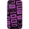 Vintage Analog Audio Outfits From the 80 Custodia per iPhone XR Mixtapes - Nastri musicali, motivo musicale, colore: viola
