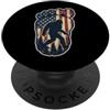 Bigfoot Sasquatch America Flag Patriotic USA 4 luglio PopSockets PopGrip Adesivo