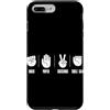 Rock Paper Scissors Table Saw Carpenter Custodia per iPhone 7 Plus/8 Plus Sega da tavolo Rock Paper Scissors, divertente falegname