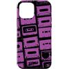 Vintage Analog Audio Outfits From the 80 Custodia per iPhone 12 mini Mixtapes - Nastri musicali, motivo musicale, colore: viola