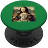 Leonardo Da Vinci's Mona Lisa Holding a Leonardo Da Vinci Gioconda con un gatto PopSockets PopGrip Adesivo