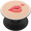 Bowtique Lane Labbra che soffia un cuore Girlie per ragazze, adolescenti PopSockets PopGrip Adesivo
