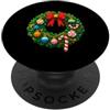Christmas Santa Brick Builder Kids Buon Natale Block Building Master Builder Kids PopSockets PopGrip Adesivo