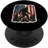 Bigfoot Sasquatch America Flag USA Produ Bigfoot Sasquatch America Flag USA 4 luglio patriottica PopSockets PopGrip Adesivo