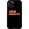 AmaStyle Co. Custodia per iPhone 11 Pro JON Nome Idea Personalizzata Uomo Retro Vintage JON