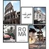 Papierschmiede® Mood Poster Set Stampe da Parete « Roma » Quadri moderni per Soggiorno e Camera da Letto e Cucina, 2x A4 e 4x A5, Colosseo Capitale Italia Pizza Pasta - senza cornici