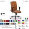SEIPO SKY SK0005 Poltrona operativa schienale medio Movimento sincronizzato "R4" SEIPO ECOPELLE D22