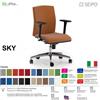 SEIPO SKY SK0009 Poltrona visitatore schienale basso Movimento sincronizzato "R4" SEIPO ECOPELLE D2