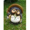 Fuku Happy Tanuki Giapponese Procione Cane Shigaraki Yaki Ceramica Bambola H34cm