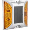 Domary Luce Solare per Montanti Stradali, Alluminio Pressofuso Visibile a | Carica Automatica Ad Energia Solare, Impermeabile a Lunga Durata, LED Giallo 1,2 V, Flash 2 Hz o Fisso, per Cantieri