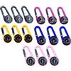 Cryluxial Set di 15 Mini Bussole per Bambini - Bussola Tascabile Portatile con Portachiavi a Moschettone per Escursionismo