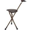 CAQYPVH Sgabello Treppiede Compatto | 2 in 1, per Camminare, Passeggiate, Viaggi,