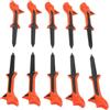 GATHINESS 10 Pezzi Tee da Golf per Allenamento Base Inclinata 10 Gradi | Plastica PC Tpr Arancione, per Campo Pratica e Tappeti Domestici, Profilo Flessibile e Costante