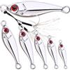 Generic Esche da pesca in mare 6 pezzi Esche realistiche | per la pesca del luccio lucioperca salmone pesce gatto trota per fiume, lago, stagno, serbatoio, barca, riva, bar, lucioperca