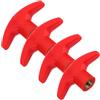Gatuida 4 Pezzi Maniglia Fitness Inserto M8 M10, Rotazione Regolare | Pa e Pp, Superficie Microtesturizzata Antiscivolo, per Rack Squat e Sedute Regolabili, Colore Rosso
