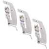 BESTonZON 3 Pezzi Annodatore Manuale, Acciaio Inox, Argento | Impugnatura Ergonomica, Tascabile, per Ganci Piccoli, Pesca All'aperto e Riva