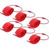 HAPINARY Clip per Dischi Sportivi in plastica, Set da 6, Rossi, con Laccio Incluso, Supporto Portatile per Esercizio all'Aperto e Campeggio