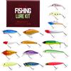 Generic Esche per Persico Quindici Pezzi Esche Artificiali Riflettenti E | Set di attrezzi da pesca per acqua salata e acqua salata nei laghi dei fiumi durante il traino e il lancio di jiggen