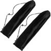 SOLUSTRE 2 Pezzi Custodia Morbida per Racchetta con Tracolla, Flanella Nera | Chiusura a Coulisse, Design Diy, Ampia Capienza, per Tennis e Badminton, Adatta a Principianti e Professionisti