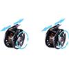 Aumotop Mulinello da Pesca a Mosca in Metallo, 3 Cuscinetti a Sfera | Costruzione durevole, intercambiabile sinistra/destra, ideale per la pesca sul ghiaccio, la pesca a mosca, il rafting