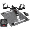 Himaly F-bike Mini Cyclette per Braccia e Gambe Pedale Esercitatore a Cicletta da Seduta Pedaliera Riabilitativa, Display LCD, Resistenza Regolabile, con Tappetino Antiscivolo e Fettuccia Fissa