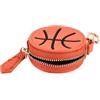 EXCEART Portafoglio Mini in Pelle PU a Forma di Pallone da Basket Arancia | Chiusura Cerniera e Fibbia, Texture Realistica, per Monete e Piccoli Oggetti, Stile Sportivo