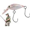 Generico Esche Per Persico Crankbait con Ami | Esca Artificiale Galleggiante a Cucchiaino per Luccio Persico Luccio Pesce Gatto Persico Barca