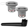 VANZACK Valvola Aria per Kayak a 8 Fori, Ottone e PVC, con Chiave | Ricambio per Kayak e Canoa Gonfiabile, Tenuta Stagna, Uso in Mare Salmastro, Manutenzione Rapida