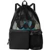 Generic Zaino a rete per spiaggia grande impermeabile portatile nuoto Gear | Zaino in rete con coulisse per fitness, allenamento, palestra, parco giochi, nuoto all'aperto e al coperto, per donne