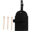 ibasenice Porta Tee da Golf Portatile con Tracolla Regolabile e Zip | Organizer Compatto in PU e Legno, Scomparti Multipli, con Tee in Legno da 83mm per Borsa Golf