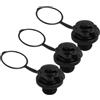 OUNONA 3 Pezzi Valvola a Vite per Kayak Gonfiabile di Ricambio 22mm Nera | PVC Plastico, Struttura a Spirale senza Base, Chiusura Unidirezionale, per Gommoni, Piscine, Campeggio