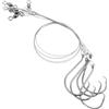 IWOWHERO Fishing Bait rigs Set, Barbed Circle Hooks, Steel Wire Dropper Loop Setup, 5 Pezzi, Argento, Ready to Use, Ocean Boat Fishing per Snapper
