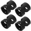 BESTonZON 4 Pezzi Adattatore per Rialzo Manubrio Bici in Lega di Alluminio Nero per Mountain Bike, Estensore per Attacco Manubrio, Regolazione Altezza, per Percorsi Montani e Ciclismo