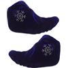 Healeved Copripattini per Pattini da Ghiaccio e Pattini a Rotelle, Copriscarpe Elastici in Velluto Blu, vestibilità Sicura, Protezione Confortevole e Adulti, Allenamento e Gare